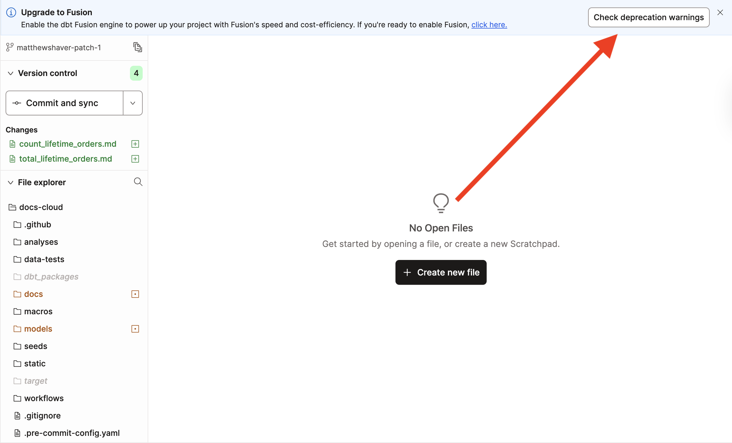 Begin the process of parsing for deprecation warnings.