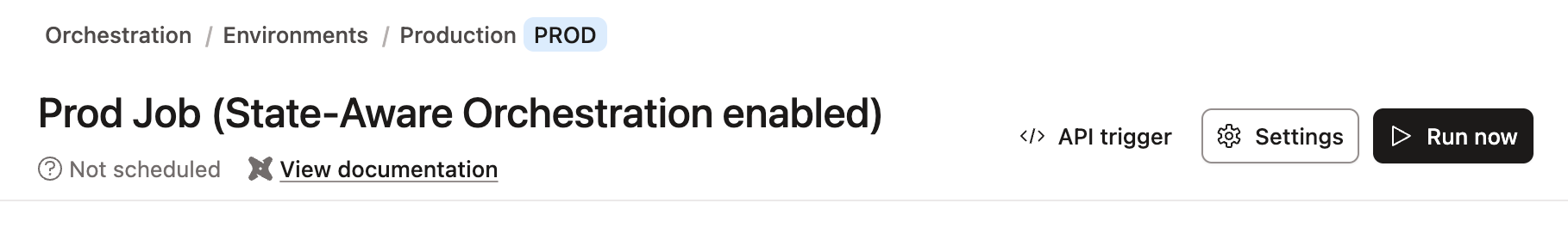 Choose the run now button to kick off the initial SAO run.